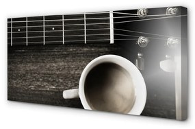 Obraz canvas coffee gitara 125x50 cm