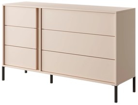 Komoda Danton 6S (béžová). Akcia -19%. Vlastná spoľahlivá doprava až k Vám domov. 1071335