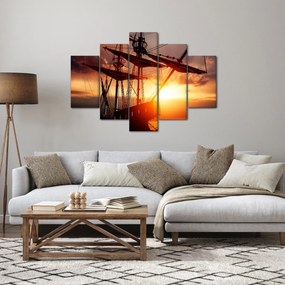 Obraz - Staroveká pirátska loď (150x105 cm)