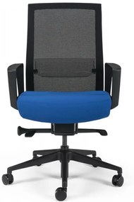 Kancelárska ergonomická stolička BESTUHL S27 BLACK — viac farieb, snímateľný poťah Modrá