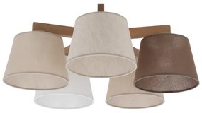 Brilagi - Prisadený luster LATTE SABIA 5xE27/15W/230V borovica/mix