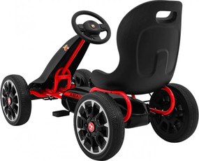 Ramiz ABARTH pedálová motokára pre deti čierna + EVA kolesá + ručná brzda + voľnobeh