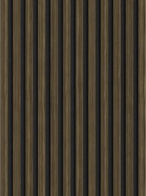 Mexen Lam-F, akustické stenové lamely 275 × 30 cm, plstený podklad 8 mm, technická dyha, eben kráľovský, S105-275307-3015-020
