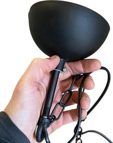 Orientálny kovový filigránový luster Black & Gold UFO Ø45*125