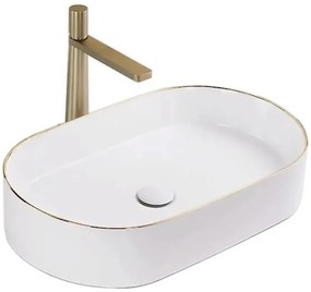 Umývadlo na dosku Nadia 60 Gold Edge