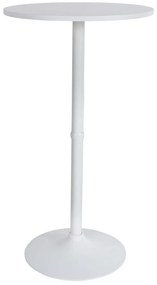 Barový stôl okrúhly DS25199, biely / rám biely - v108 x Ø60 cm
