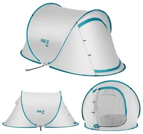 Samorozkladací plážový stan NILS Camp NC3743 - sivý