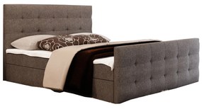 Manželská posteľ  Boxspring 140 cm Milagros 2 (sivá) (s matracom a úložným priestorom). Vlastná spoľahlivá doprava až k Vám domov. 1046753