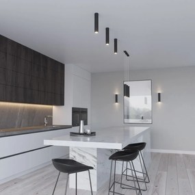 Závesné svietidlo Lagos, 2x čierne kovové tienidlo