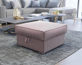 Taburet SMART COSARO XL s úložným priestorom 71x71 cm, svetlofialový
