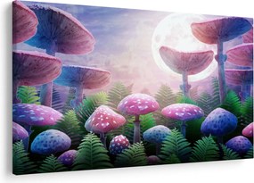 Obraz - Huby pri splne, grafika (90x60 cm)