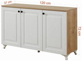 Komoda Tuvantille 11 (dub zafírový + orech). Akcia -19%. Vlastná spoľahlivá doprava až k Vám domov. 1127521