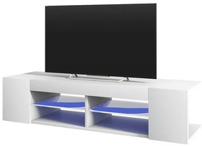 TV skrinka/stolík Monty 137 (s osvetlením) (biela). Vlastná spoľahlivá doprava až k Vám domov. 1098626