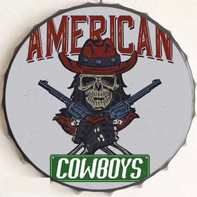 Ceduľa vrchnák American Cowboys