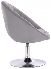 LuxuryForm DESIGN Kreslo VERA na striebornom tanieri - šedé