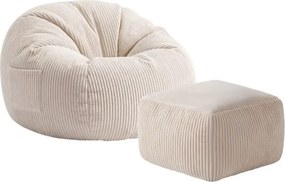 Sedací vak s podnožkou COMFY 3.0 béžový