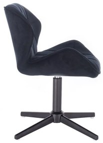 LuxuryForm DESIGN Stolička MILANO VELUR na čiernom kríži - čierna