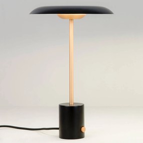 Stolná LED lampa Hoshi so stmievačom čierno-medená
