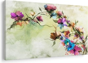 Obraz - Maľba kvetu (90x60 cm)