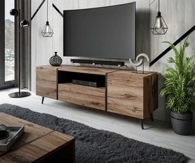 TV STOLÍK SANTINO DUB FLAGSTAFF + ČIERNY + NOŽIČKY 158 cm