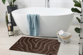 Kúpeľňový koberček SUPREME WAVES vlny, hnedý