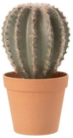 Zelený umelý dekoratívne kaktus v kvetináči L - 15 * 13 * 24 cm