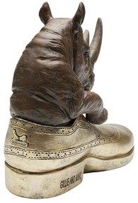 Rhino Shoe Fetish dekoračná soška hnedo-zlatá 28 cm