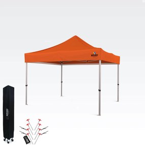 BRIMO Záhradný Altánok Skladací 3x3 m | Prémiová UV/PVC Ochrana | Pevná Konštrukcia BRIMO | Rýchle Skladanie Bez Náradia - bez stien - Oranžová 35