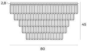 MAXLIGHT C0224 - Stropné svietidlo MONACO 16xG9/40W/230V pr. 80 cm zlatá