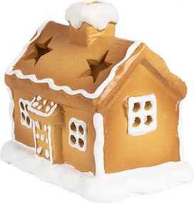 Keramický svietnik perníková chalúpka Gingerbread House - 11 * 8 * 10 cm