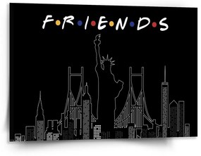 Sablio Obraz Seriál Priatelia FRIENDS Obrysy - 150x110 cm