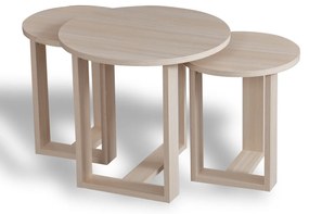 Skladací stôl Mira Oak, 3 ks