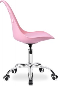 Ružová otočná stolička Grover