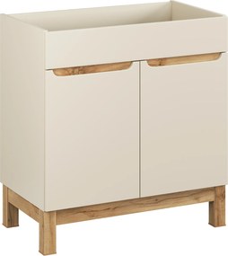 Comad Kúpeľňová skrinka pod umývadlo Bali Cashmere 80 kašmír/dub wotan
