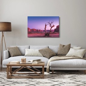 Obraz stromu u červených skál (90x60 cm)