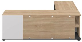 TV stolík v dekore duba v čierno-prírodnej farbe 130x46 cm Angle – TemaHome