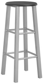 vidaXL Barové stoličky 2 ks strieborné MDF