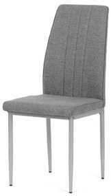 Jedálenská stolička DCL-379 GREY2 šedá látka, sivé kovové nohy