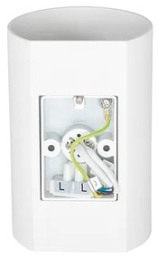 Okrúhla dizajnová nástenná lampa biela - Sabbir