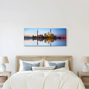 Obraz ranného neba nad Šanghajom (120x50 cm)