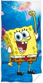 Detská plážová osuška veselý SpongeBob - 100% bavlna - 70 x 140 cm