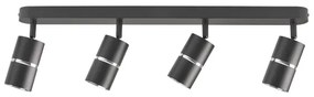 Bodové svietidlo BAMBOO 4xGU10/10W/230V čierna