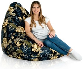Sedací vak DROP XXL zlaté lístie