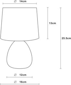 Lucide 47508/81/30 - Stolná lampa MARMO 1xE14/40W/230V čierna