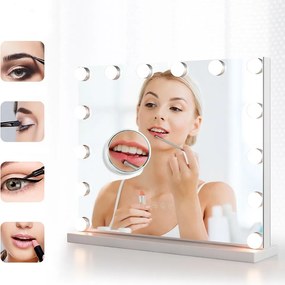 Stolný kozmetický zrkadlo s LED osvetlením