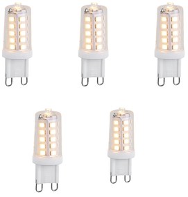 Sada 5 stmievateľných LED žiaroviek G9 3,2 W 250 lm 2200 K