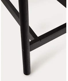Čierna/v prírodnej farbe barová stolička z dubového dreva (výška sedadla 65 cm) Yalia – Kave Home