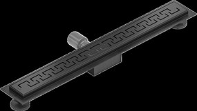 Mexen Flat nerezový sprchový žľab 60 cm, vzor M15 čierna, 1724060-15