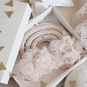 Závesná dekorácia dúha púdrovo ružová 35x27x12cm