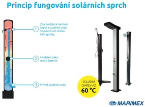 Marimex | Solárna sprcha UNO 35 l hliníková s LED svetlom | 10992055